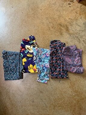 Assorted Patterned Leggings Bundle - Floral & Geometric Prints